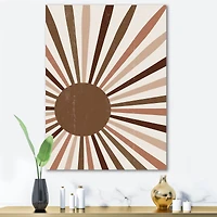 Designart - Minimalist Bright Shining Terracotta Sun Rays