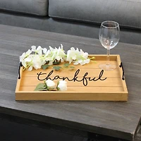 Elegant Designs™ 15.5" Thankful Serving Tray with Handles