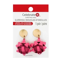 Pink Gift Bow Earrings by Celebrate It™