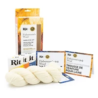 Lion Brand® Yarn Tangerine, Golden Yellow & Blue Fishermen's Wool® Yarn Rit® Kit