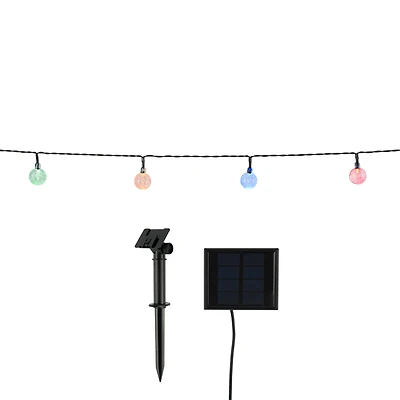 20ct. Multicolor LED Crystal Ball Solar Mini String Lights by Ashland®