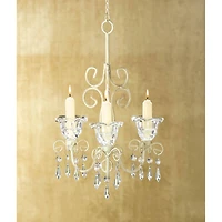 24.75" Shabby Elegance Scrollwork Candle Chandelier