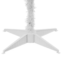 4ft. Pre-Lit White Iridescent Tinsel Artificial Christmas Tree, Clear Lights