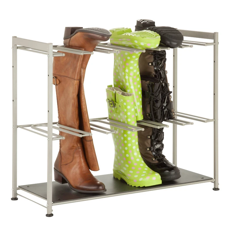 Honey Can Do Silver Hanging Boot Storage and Drying Rack