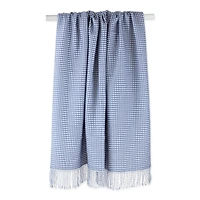 DII® Stonewash Blue & White Waffle Knit Throw