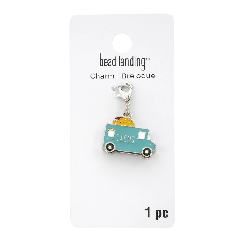 Metal Blue Taco Truck Charm by Bead Landing™