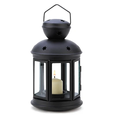 9.5" Black Colonial Candle Lantern