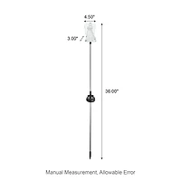 Glitzhome® 36" Solar Powered Angel Stake Light with Stainless Steel Poles, 3ct.