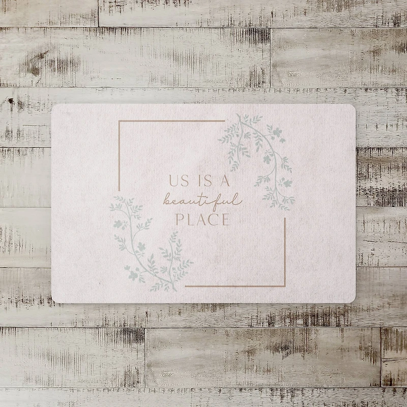 18" x 27" Us is A Beautiful Place Floor Mat
