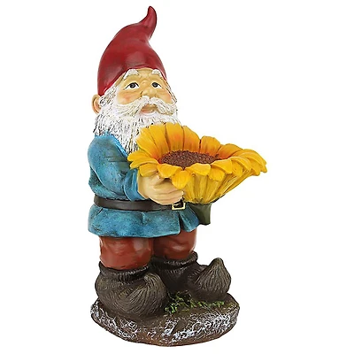 Design Toscano 11.5" Sunflower Sammy the Garden Gnome Statue