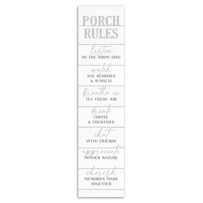 47" Porch Rules Porch Leaner