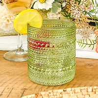 Kate Aspen® 10oz. Textured Beaded Sage Green Glass, 6ct.