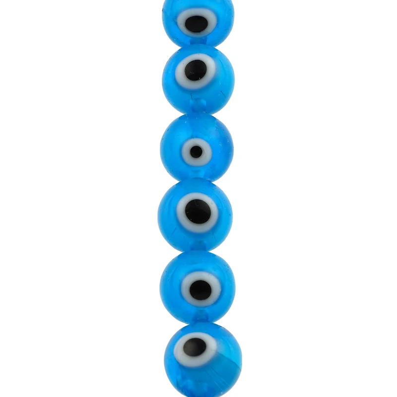 Light Blue Glass Round Beads by Bead Landing