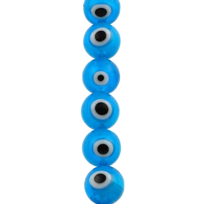 Light Blue Glass Round Beads by Bead Landing