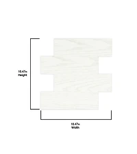 WallPops Faux Wood Whitewash Peel & Stick Wall Tiles