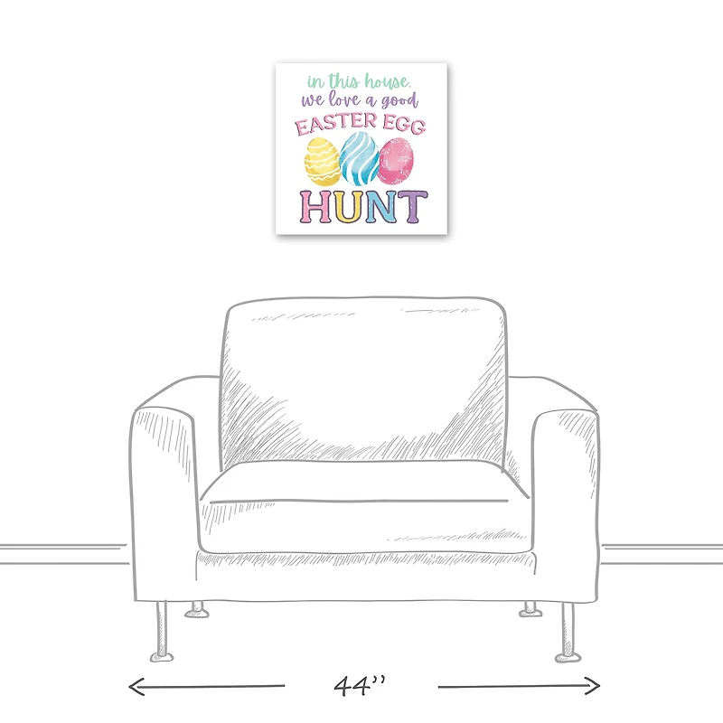 We Love a Good Easter Egg Hunt 16" x 16" Canvas Wall Art