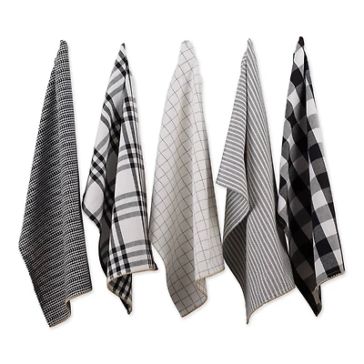 DII® Black Farmhouse Woven Dishtowel Set