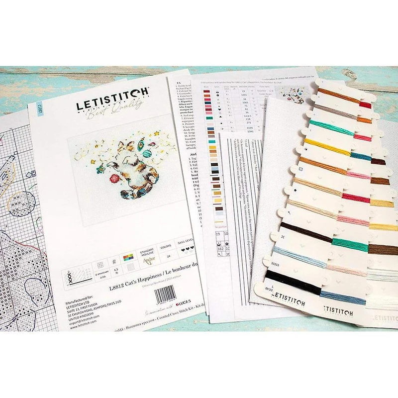 LetiStitch Cat's Happiness Counted Cross Stitch Kit