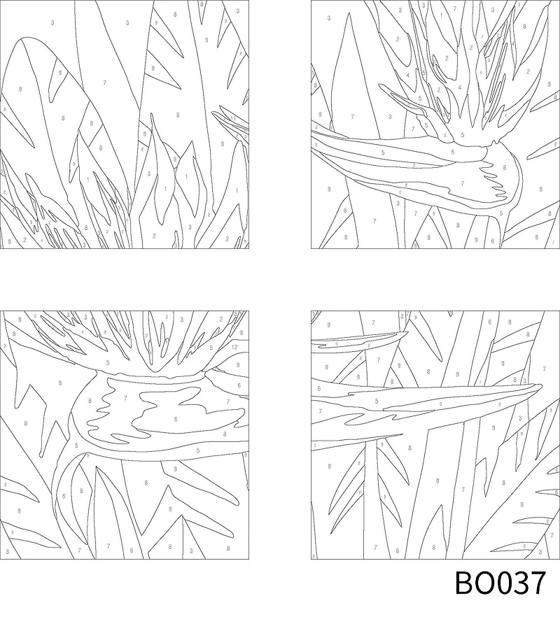 Birds of Paradise Paint-by-Number Gallery Mini Kit by Artist's Loft®