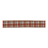 2.5" x 5yd. Burnt Orange Wired Plaid Ribbon, 2ct.