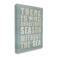 Stupell Industries No Christmas Season Without Sea Phrase Canvas Wall Art