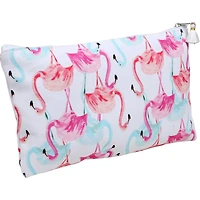 SINGER® Large Flamingo Print Sewing Basket with Matching Pouch Sew Kit