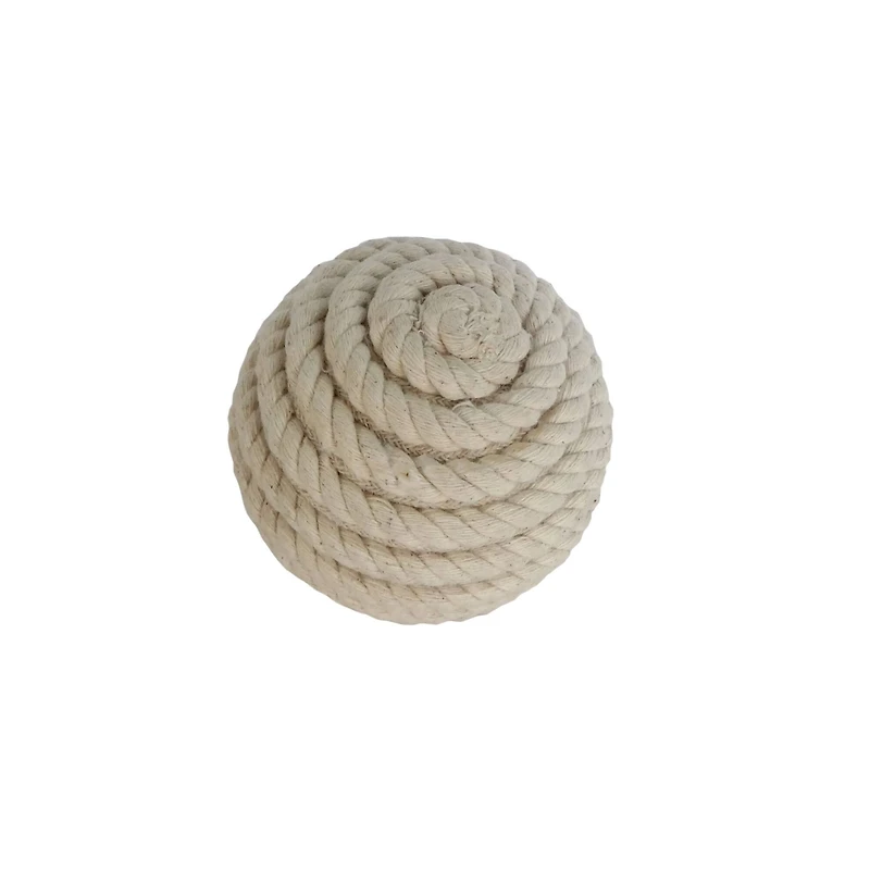 4" Natural Brown Rope Orb Accent Set