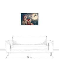 Magical Santa Sleigh Scene Canvas Wall Art