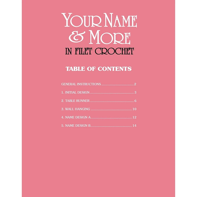 Leisure Arts® Your Name & More in Filet Crochet Book