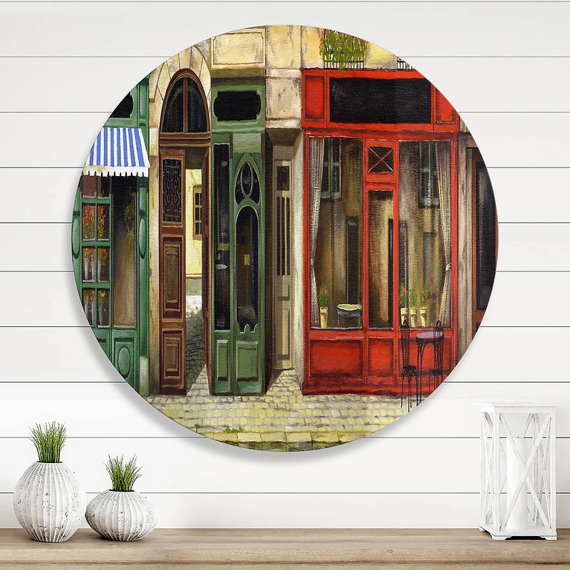 Designart - Red Facade of Charming Shop In Paris II