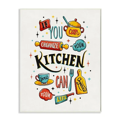 Stupell Industries Organize Your Life Vintage Comic Book Wall Plaque