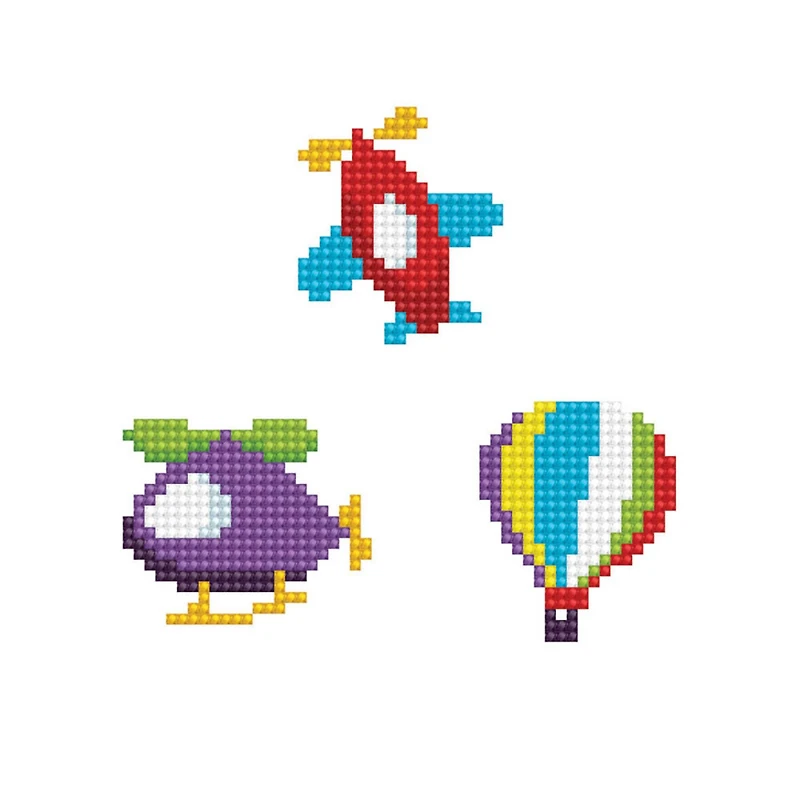 Diamond Dotz® Beginner Fly - Hot Air Balloon, Plane, Helicopter DOTZIES Stickers Diamond Painting Artwork Kit