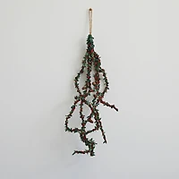 Hello Honey® 29.5" Faux Holly Leaf Spray with Red Berries & Pinecones