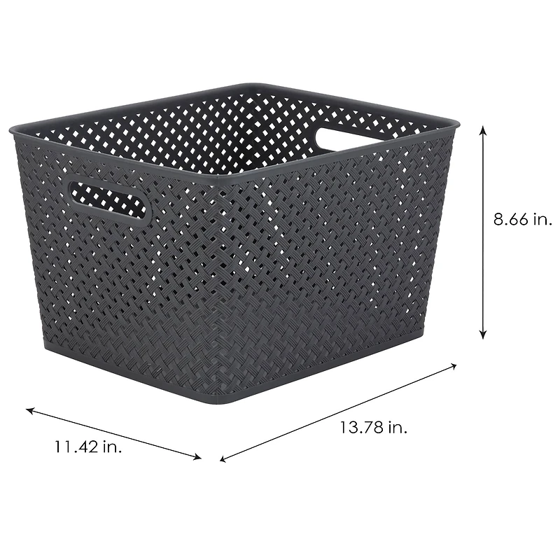 Simplify Large Wicker Storage Bin