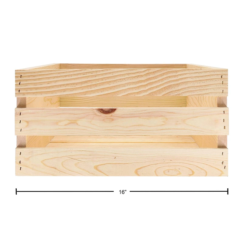 Good Wood by Leisure Arts® 3-Piece Nested Wood Crate Set