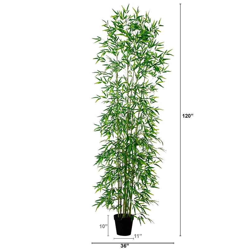 10ft. Potted Green Artificial Bamboo Tree