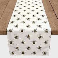 Bee Pattern 16" x 90" Cotton Twill Runner