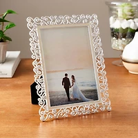 Expressions™ Silver Scroll Jeweled Frame by Studio Décor