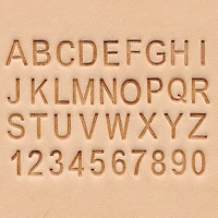 Realeather® Alphabet & Numbers Leather Stamp Set
