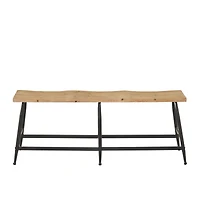 Brown Metal Industrial Bench 19" x 48" x 13"