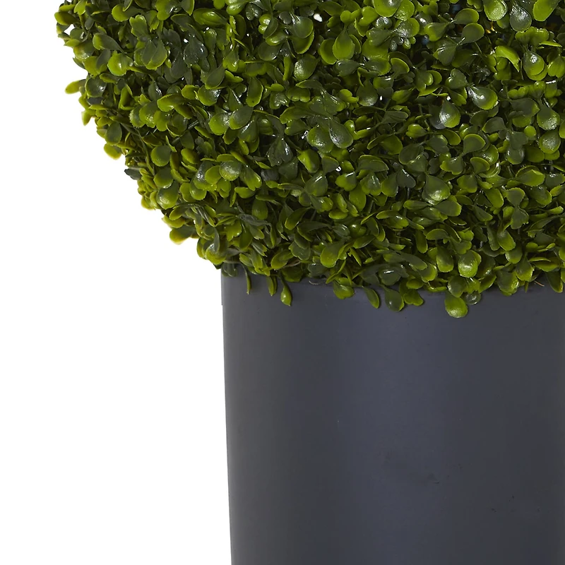 2.5ft. Boxwood Topiary Plant in Gray Cylinder Planter