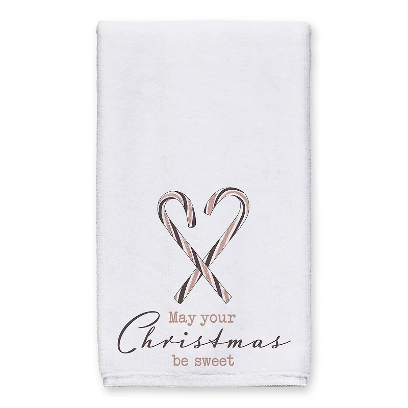 Designs Direct Sweet Christmas Candy Cane Tea Towels Set