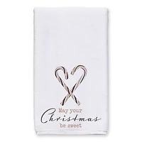 Designs Direct Sweet Christmas Candy Cane Tea Towels Set