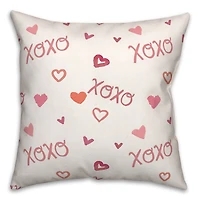 XOXO Pattern 18" x 18" Throw Pillow