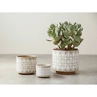 Hello Honey® Gray & White Stoneware Pots Set