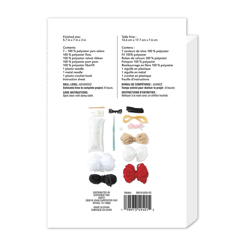 Intermediate Santa Amigurumi Crochet Ornament Kit by Loops & Threads®