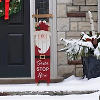 Glitzhome® 42" Wooden Sleigh Santa Porch Sign