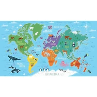 RoomMates World Map Mural Peel & Stick Wallpaper