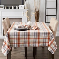 DII® 120" Autumn Afternoon Plaid Tablecloth