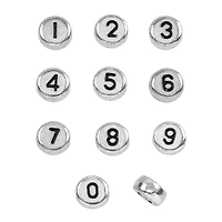 Plastic Number Circle Craft Beads by Bead Landing™, 7mm
